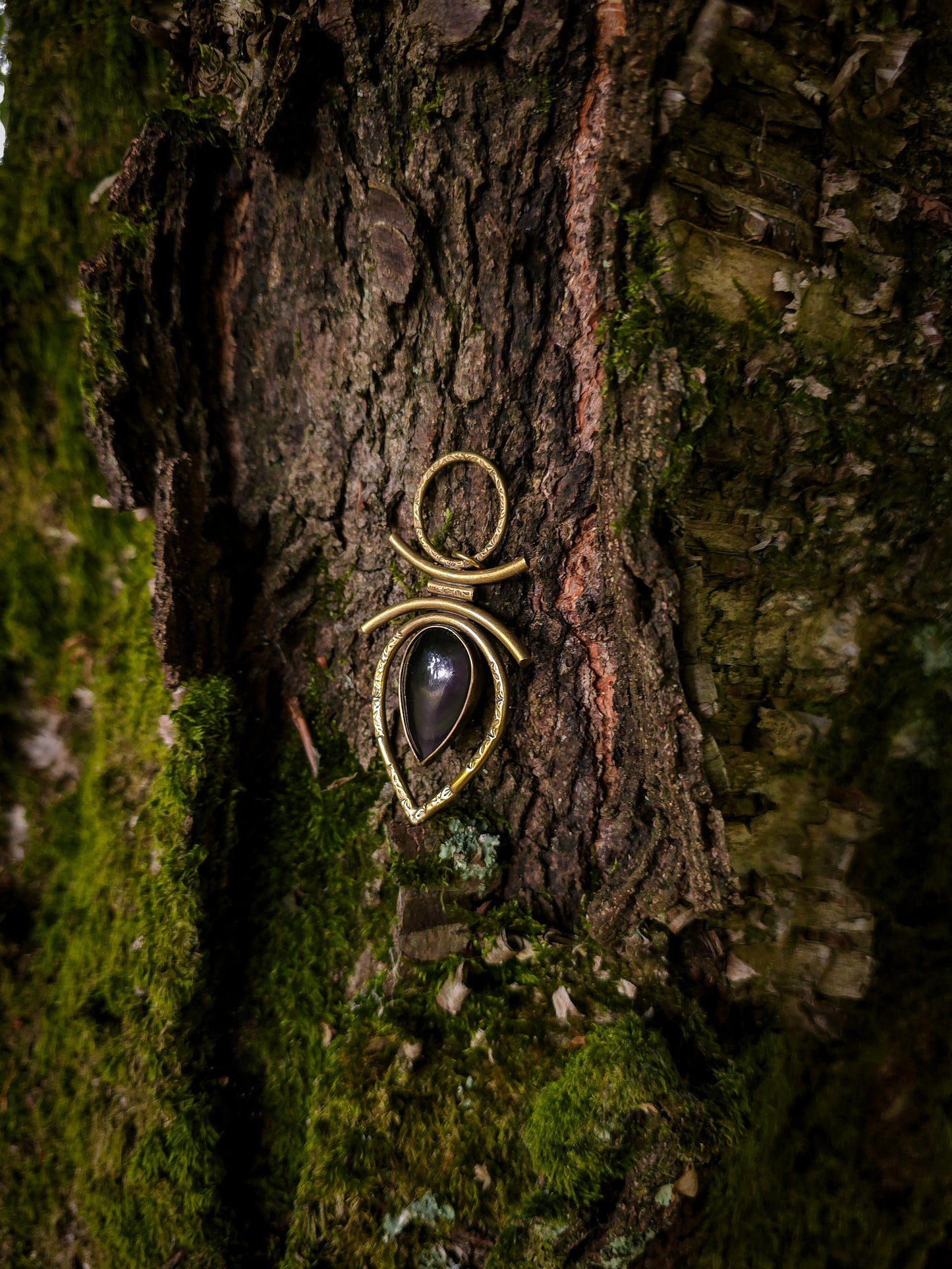 Pendentif GODDESS Obsidienne œil celeste