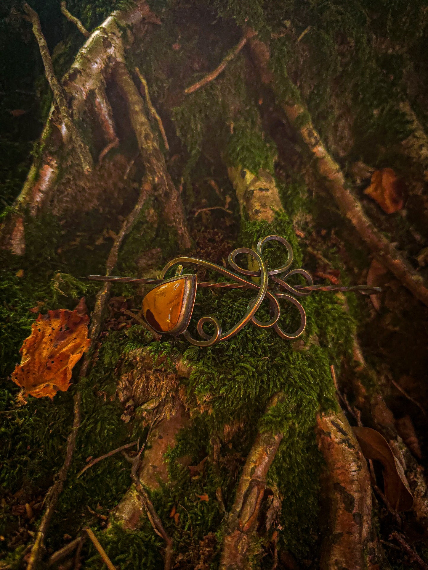 Barrette à cheveux jaspe