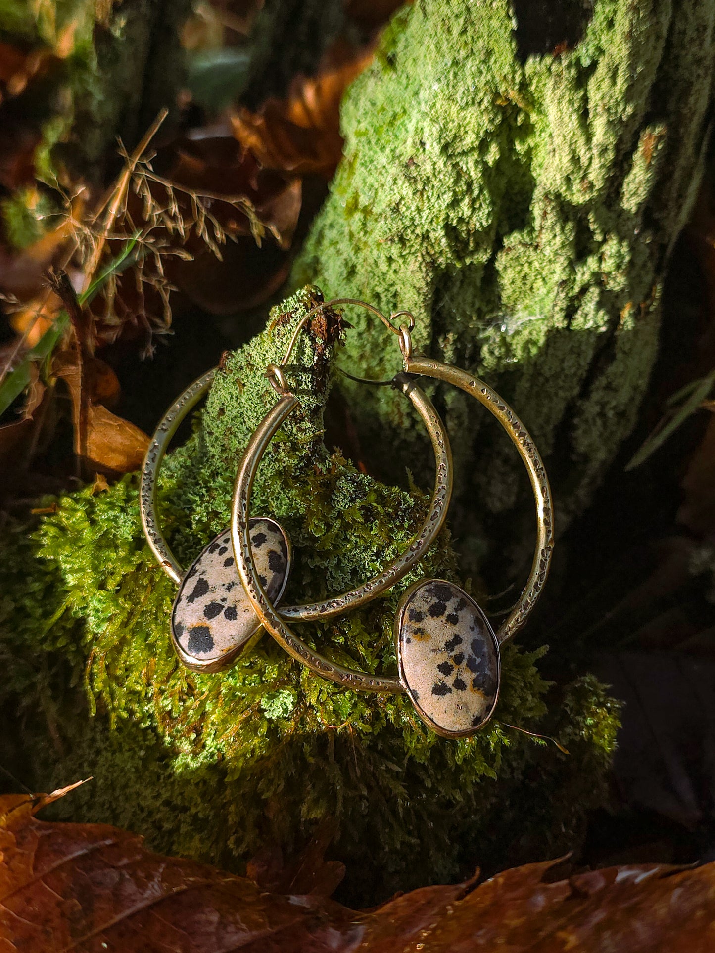 Collection GORGONE Créoles jaspe leopard