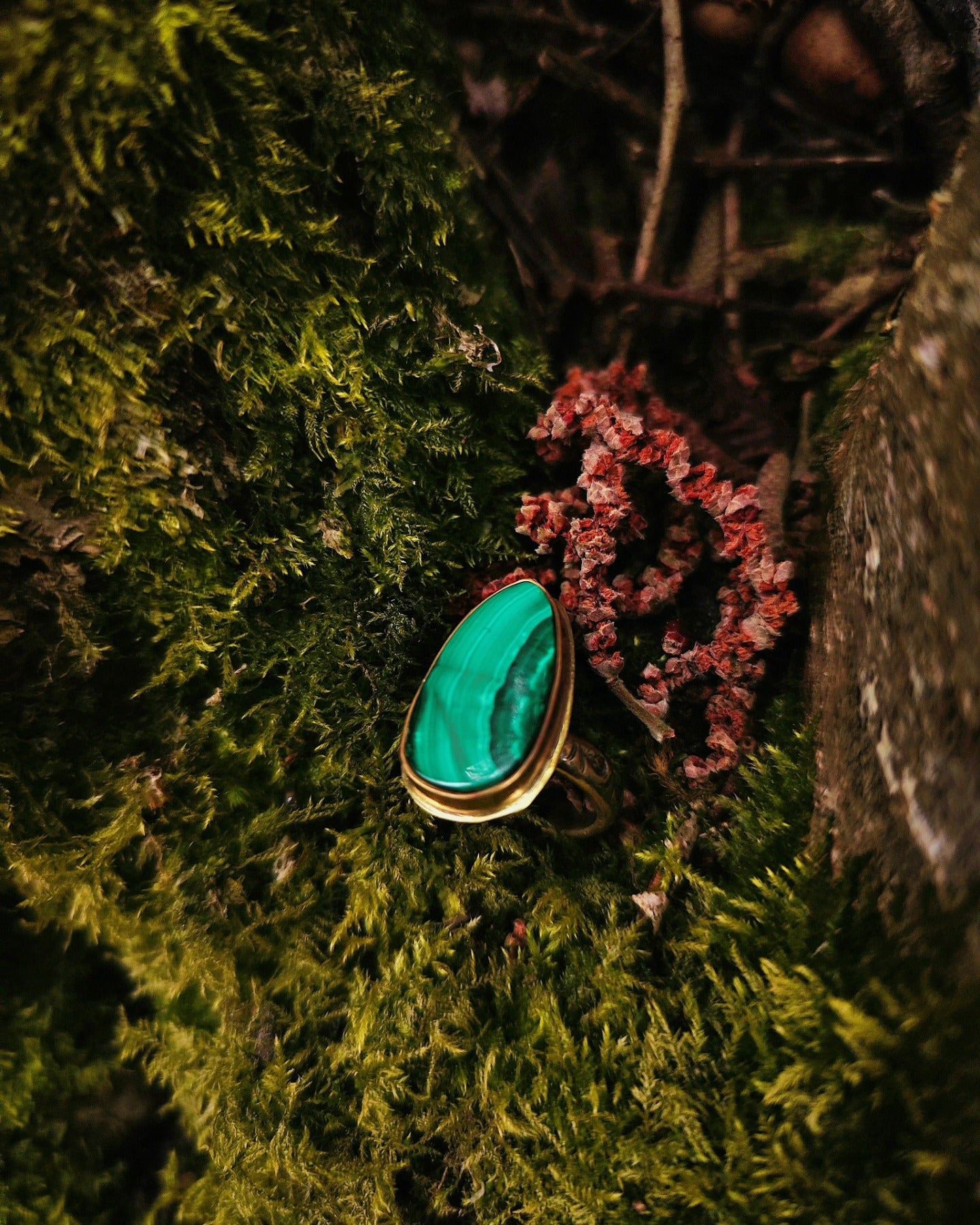 Bague malachite