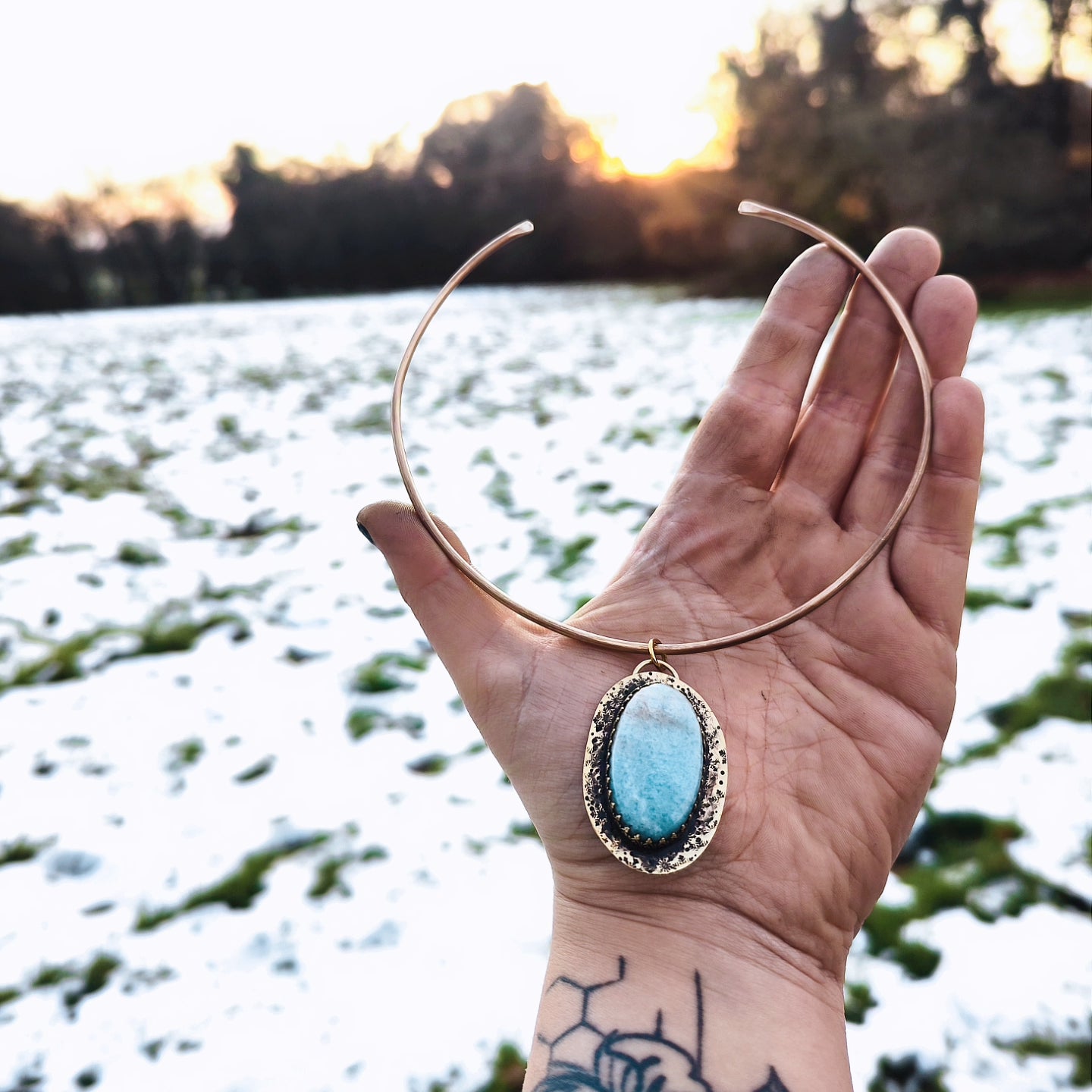 Collection YULE ❄️ Les Givrés - collier Amazonite