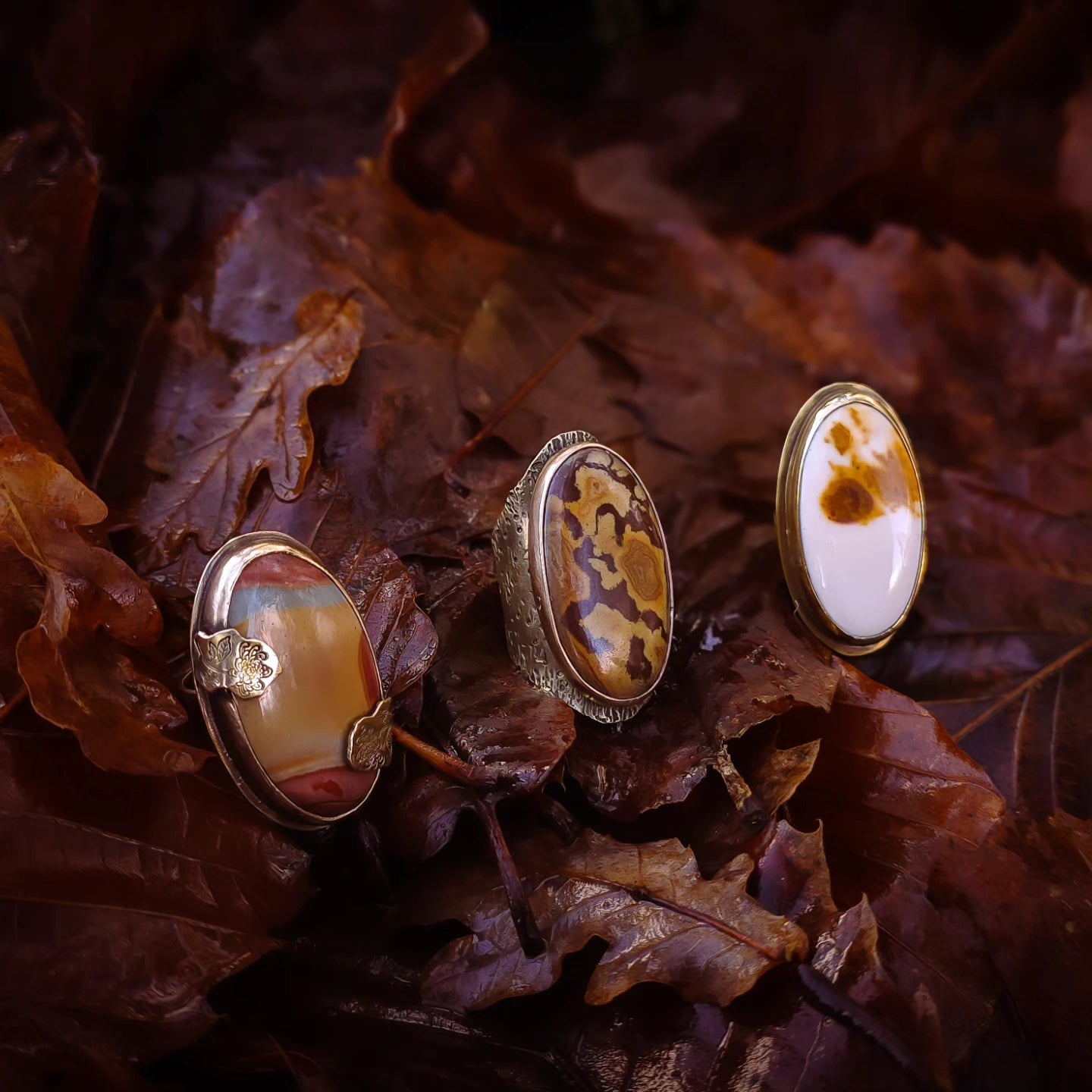 Bague en jaspe- jungle