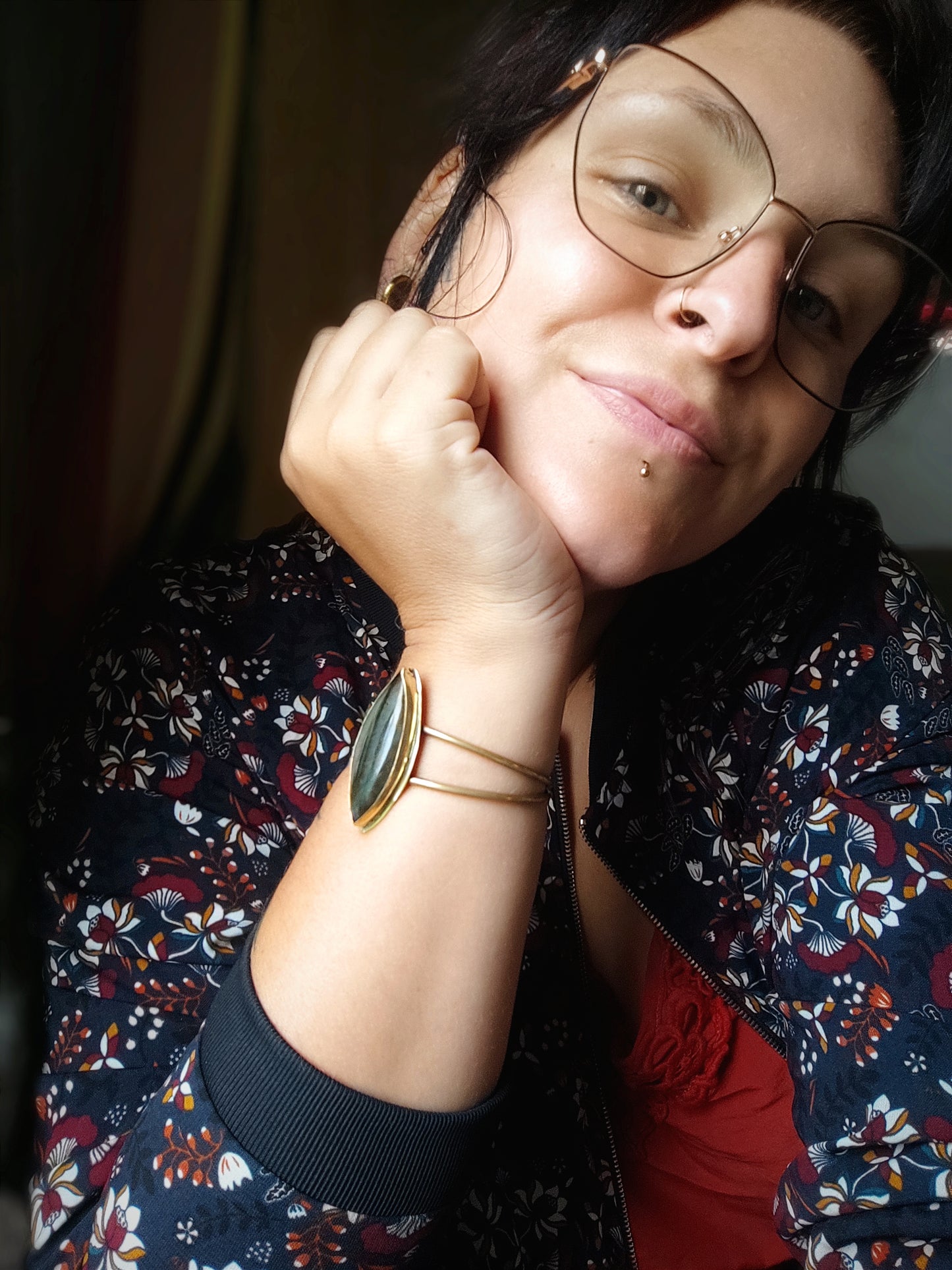 Bracelet labradorite verte