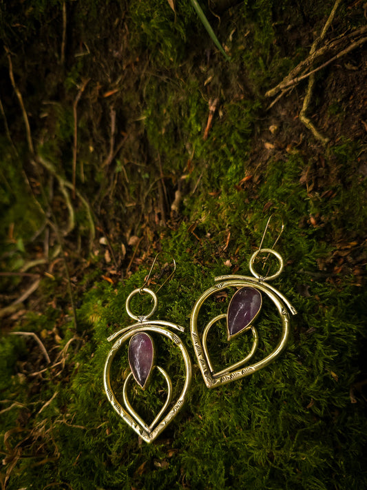 Boucles d’oreilles GODDESS améthyste