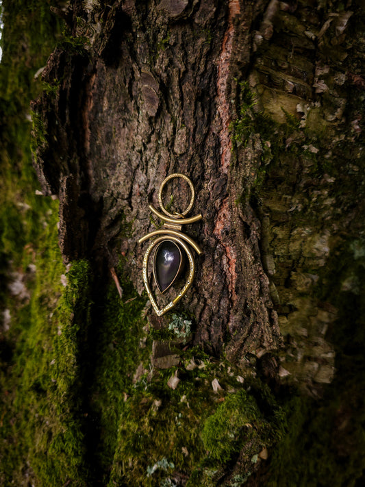 Pendentif GODDESS Obsidienne œil celeste