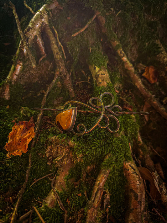 Barrette à cheveux jaspe