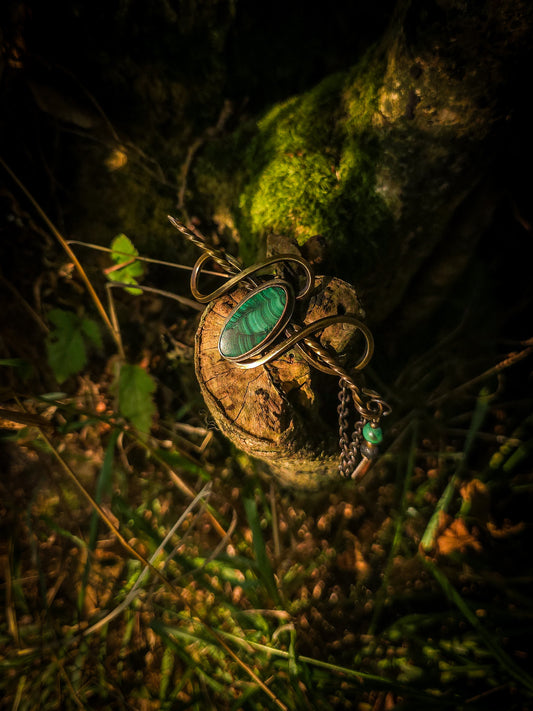 Barrette à cheveux Malachite