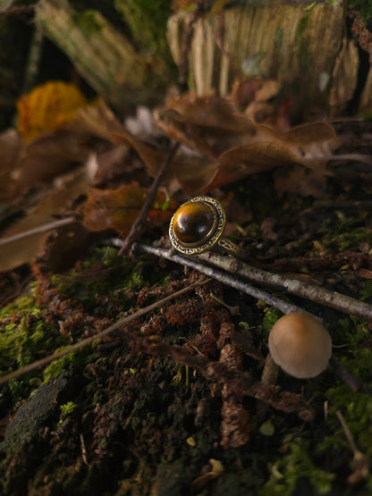 Collection SAMHAIN 🦇 Bague Œil de tigre