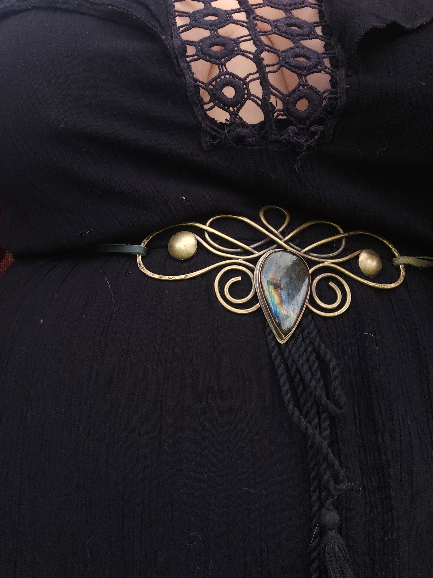 Ceinture "Aurora" labradorite