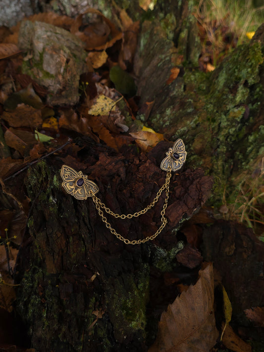 Collection SAMAIN 🦇 Pin’s double chaîne papillon