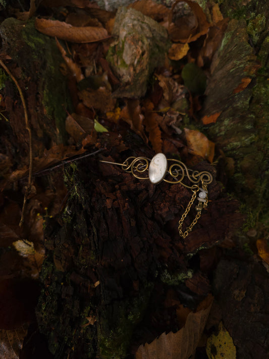 Barrette broche quartz solaire