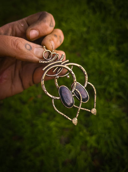 Boucles d’oreilles GODDESS jaspe heliotrope