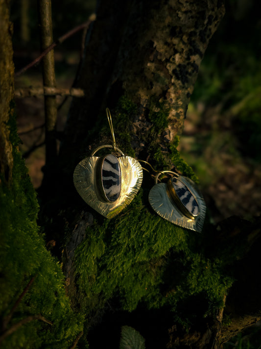 Boucles d'oreilles cadenas en dolomite