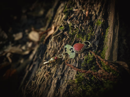 Collection TOLKIEN pendentif Dragon - jaspe rouge