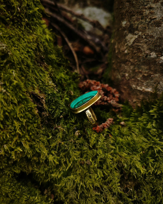 Bague malachite