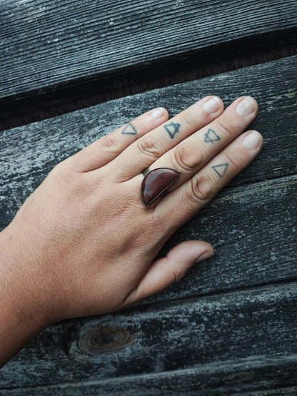 Bague obsidienne mahogany