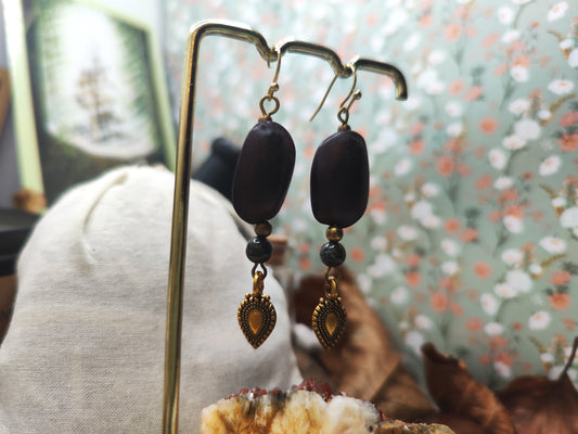 Collection LPG Boucles d'oreilles DROP onyx