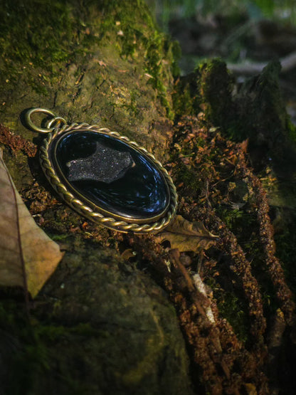 Collection SAMHAIN 🦇 pendentif onyx druzy