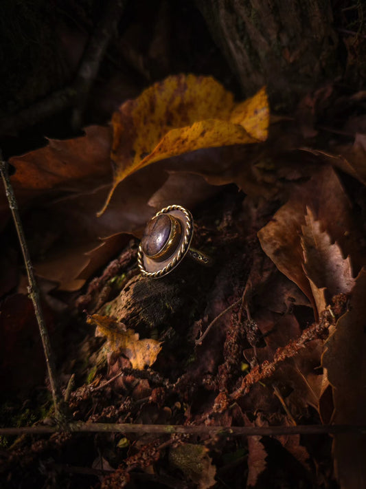 Collection SAMHAIN 🦇 Bague Chiastolite