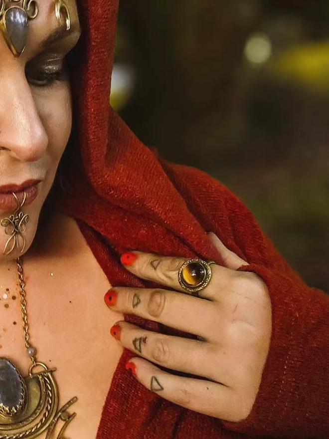 Collection SAMHAIN 🦇 Bague Œil de tigre