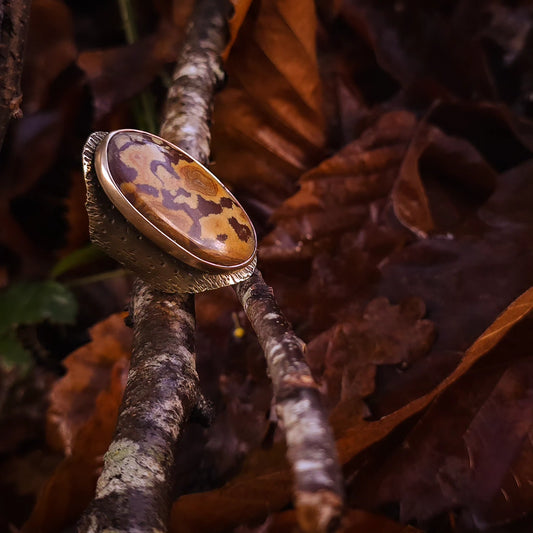 Bague en jaspe- jungle
