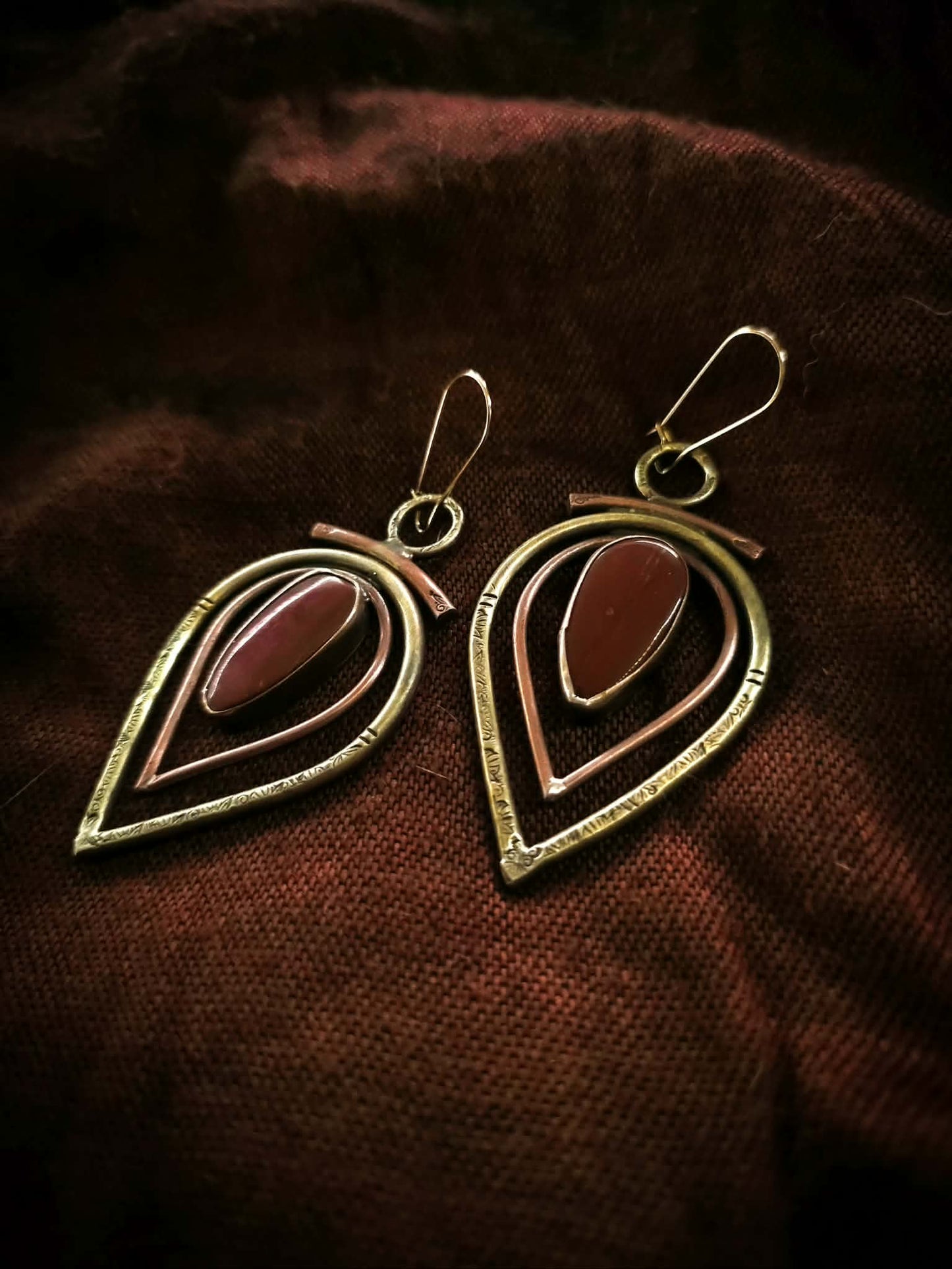 Boucles d’oreilles GODDESS Jaspe rouge